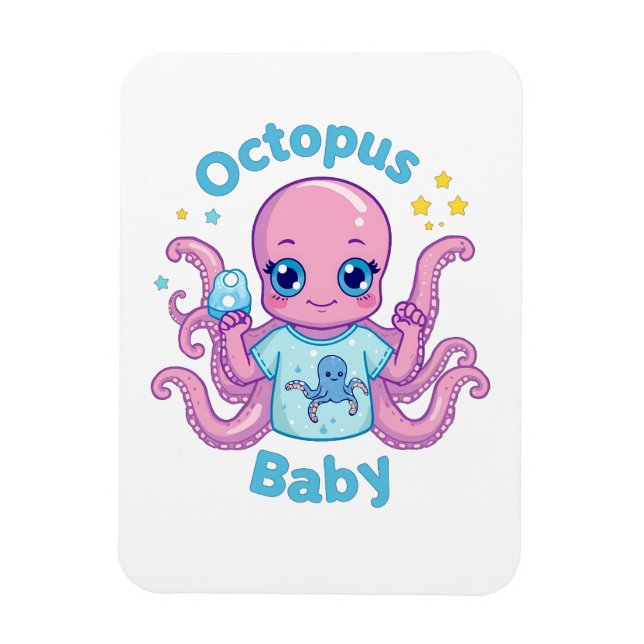 Imán Magnet flexible Octopus Baby  (Vertical)