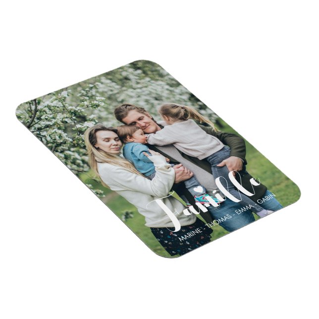 Imán Magnet flexible personnalisé photo de famille prén (Lado Derecho)