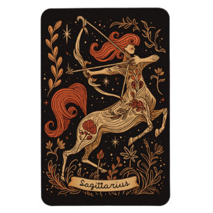 Imán Magnet flexible Sagittarius Celestial Zodiac Art
