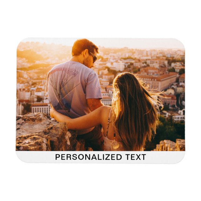 Imán Magnet Flexible Su Foto Y Texto (Horizontal)