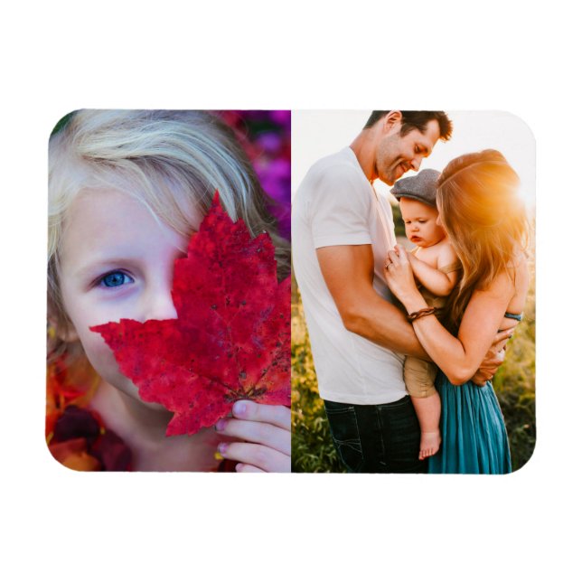 Imán Magnet Flexible Tus 2 Fotos (Horizontal)