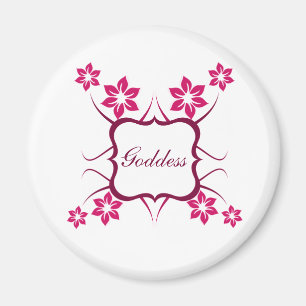 Imán Magnet floral diosa, magenta