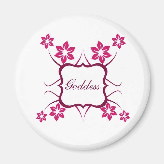 Imán Magnet floral diosa, magenta (Frente)