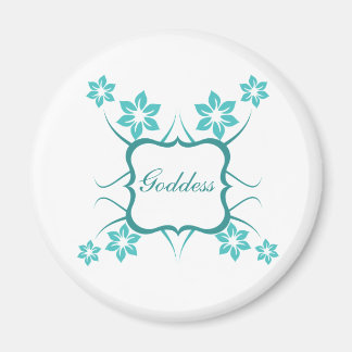 Imán Magnet floral diosa, turquesa