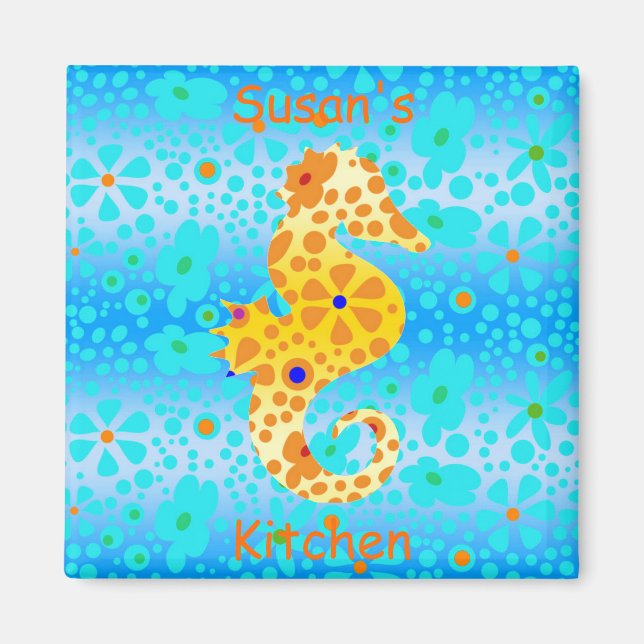 Imán Magnet floral Seahorse (Frente)