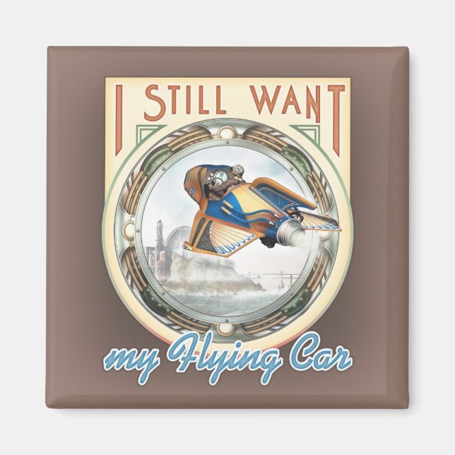 Imán Magnet Flying Car Square (Frente)