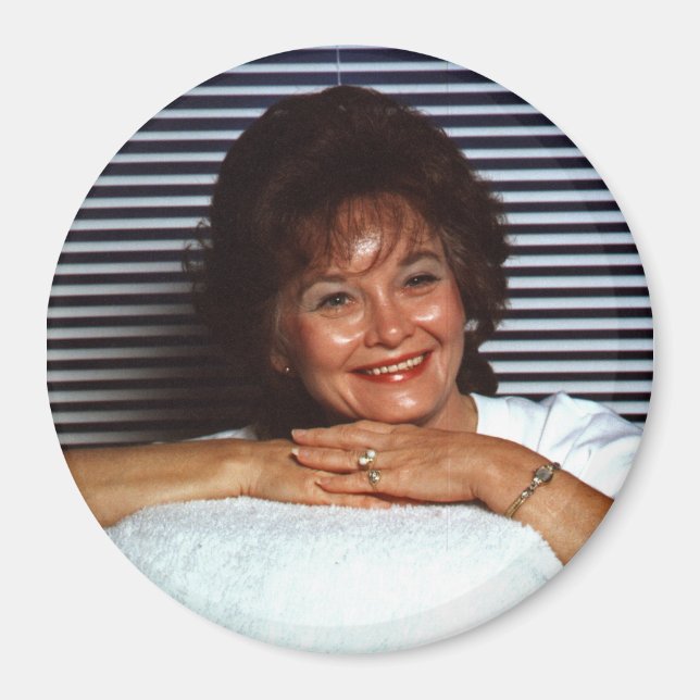 Imán Magnet, fotografía redonda Personalizado (Frente)