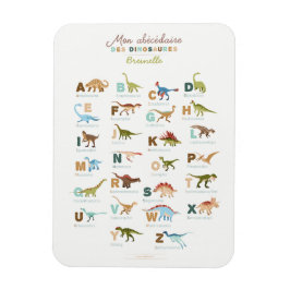 Imán Magnet Frigo Abécédaire Dinosaures (Français)