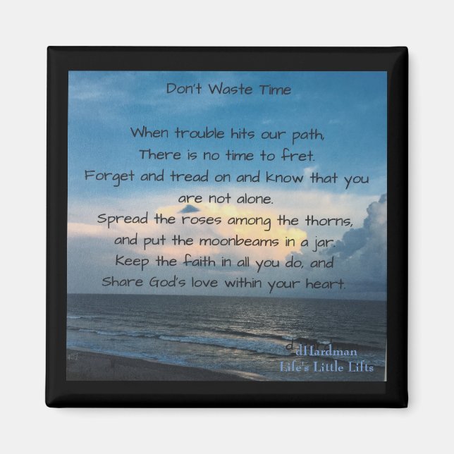 Imán Magnet fullsizeoutput_19d9No desperdiciar tiempo (Frente)