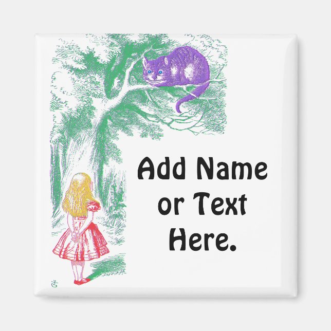 Imán Magnet: "Gato de Cheshire" de "Alice in Wonderland (Frente)