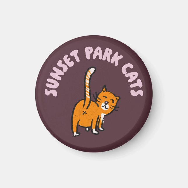 Imán Magnet: Gatos del Parque del Sol (Lil Pete) (Frente)