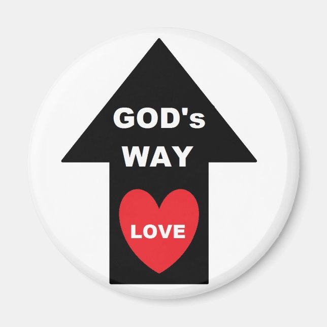 Imán Magnet Gods Way Love Arrow Heart (Frente)