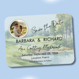 Imán MAGNET Golf Theme Photo Wedding Save the Date