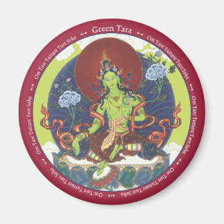 Imán MAGNET Green Tara - con mantra alrededor de ella