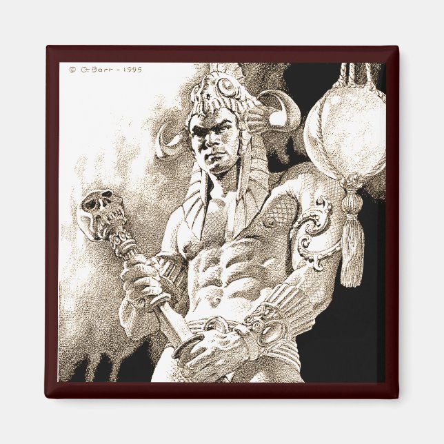 Imán Magnet guerrero barbadense (Frente)