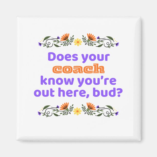 Imán Magnet hockey gift does coach know (Frente)