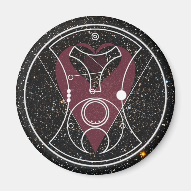 Imán Magnet: "¡Hola, cariño!" Corazones y estrellas (Frente)