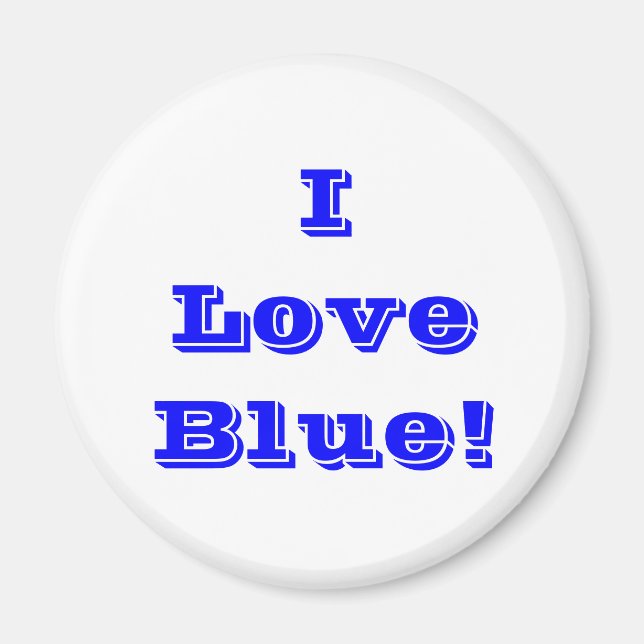 Imán Magnet I Love Blue (Frente)