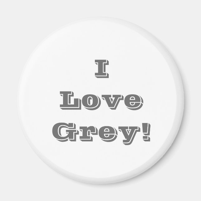 Imán Magnet I Love Gray (Frente)