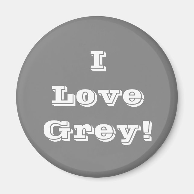 Imán Magnet I Love Gray (Frente)