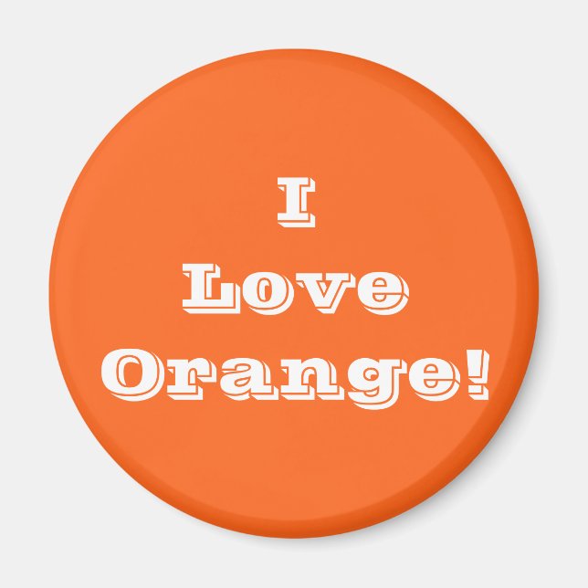 Imán Magnet I Love Naranja (Frente)