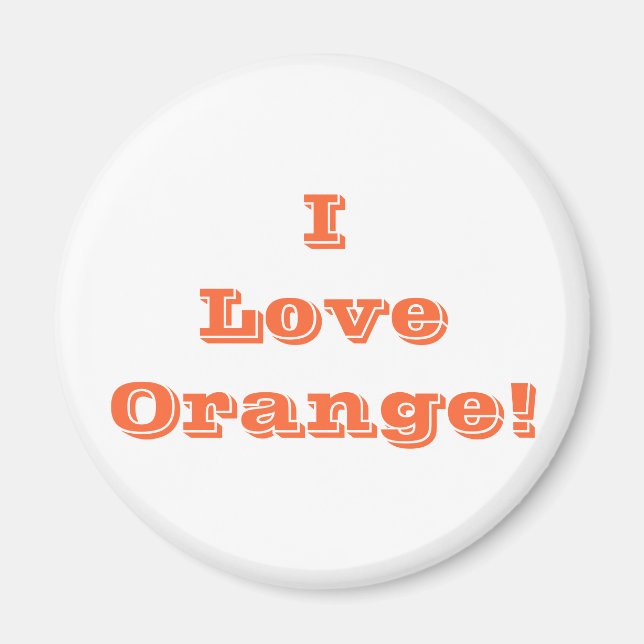 Imán Magnet I Love Naranja (Frente)