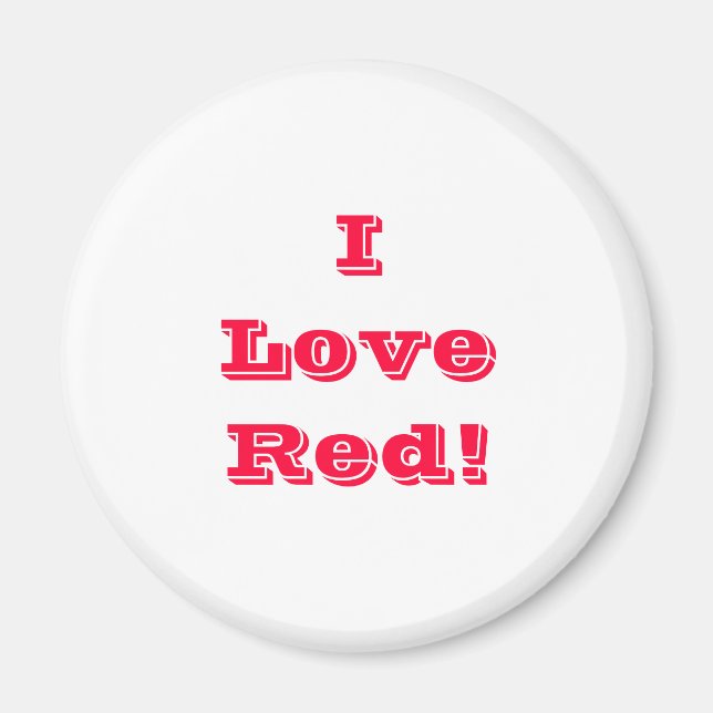Imán Magnet I Love Red (Frente)