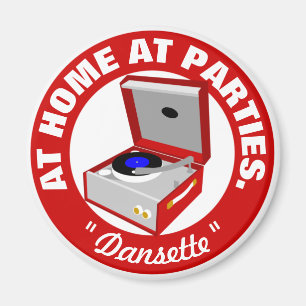 Imán Magnet, jugador de discos Red Retro Dansette