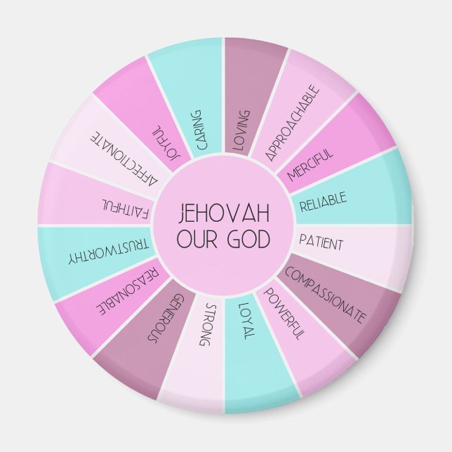 Imán Magnet JW - Cualidades de Jehová (Frente)