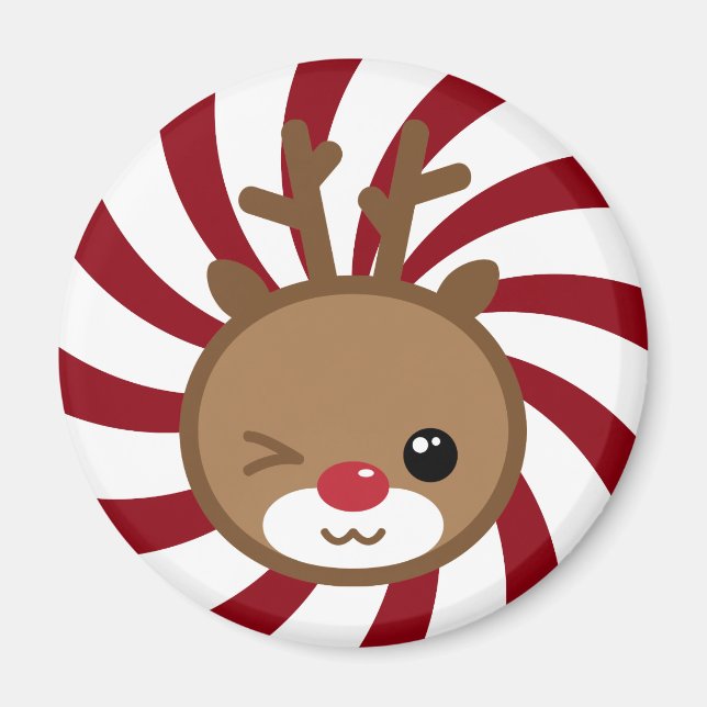 Imán Magnet Kawaii Reindeer (Frente)