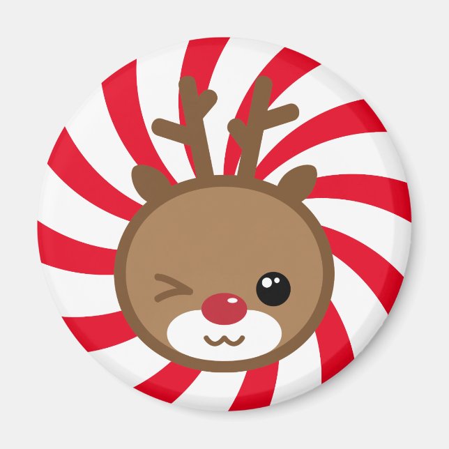 Imán Magnet Kawaii Reindeer (Frente)