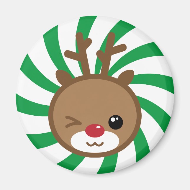 Imán Magnet Kawaii Reindeer (Frente)