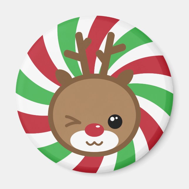 Imán Magnet Kawaii Reindeer (Frente)