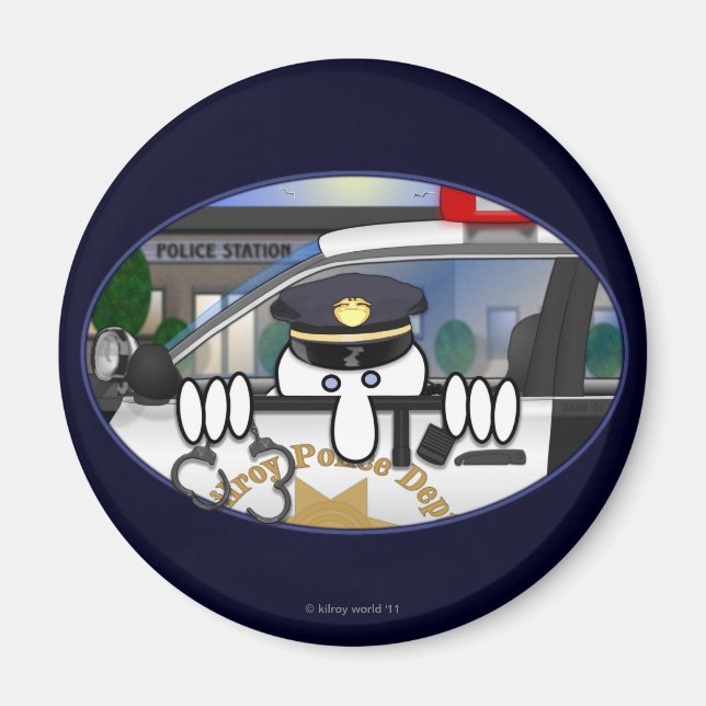 Imán Magnet Kilroy de la policía (Frente)