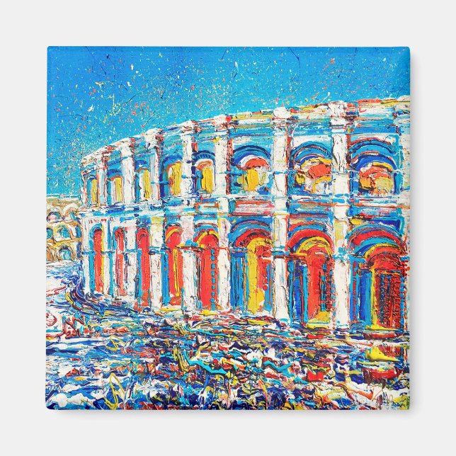 Imán Magnet las arenas de Nimes by Natalia Kuruch (Frente)