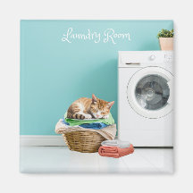 Magnet, Lavandería Con Gato