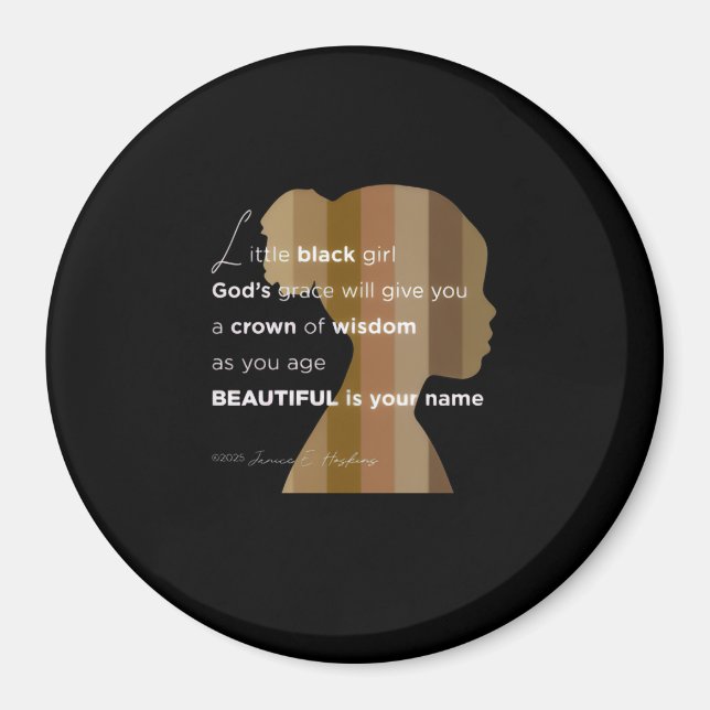 Imán Magnet little black girl magnet (Frente)