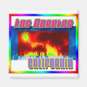 Imán Magnet "Los Angeles California Sunset Palm Trees"