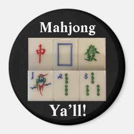 Imán Magnet Mahjong divertido con baldosas de bambú