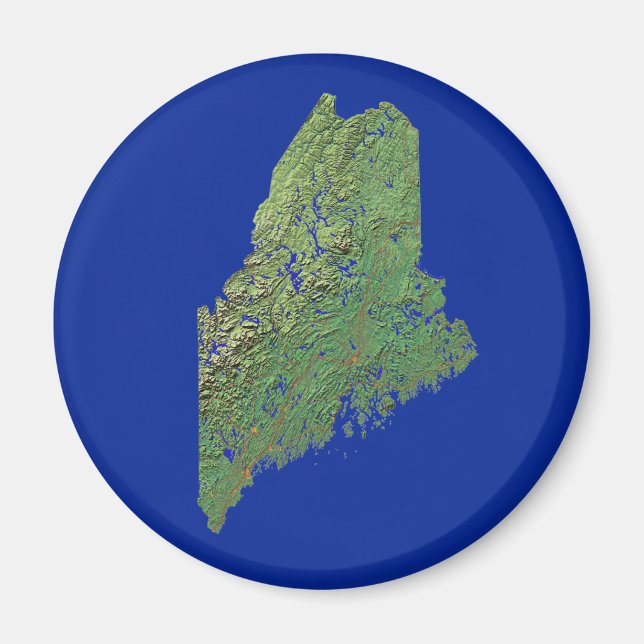 Imán Magnet Maine Map (Frente)