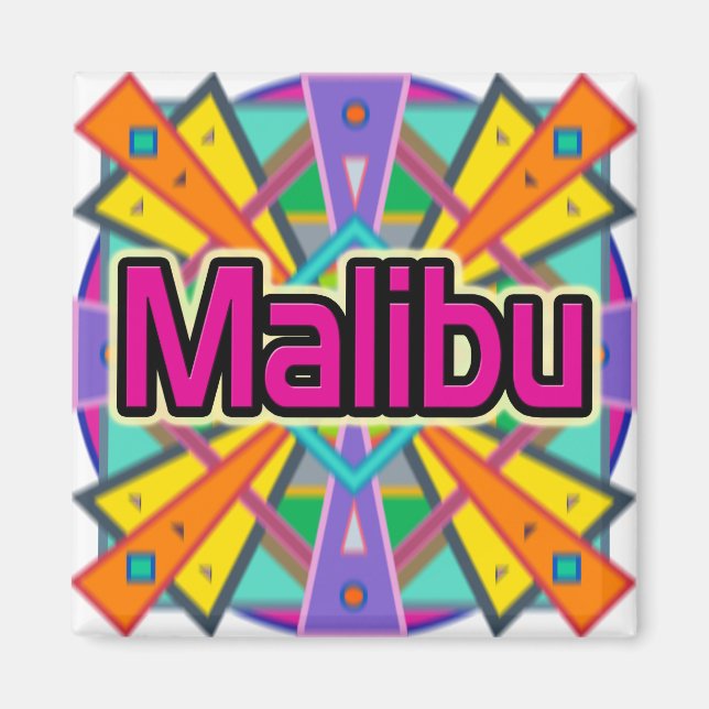 Imán Magnet "Malibu" de diseño de juguete (Frente)