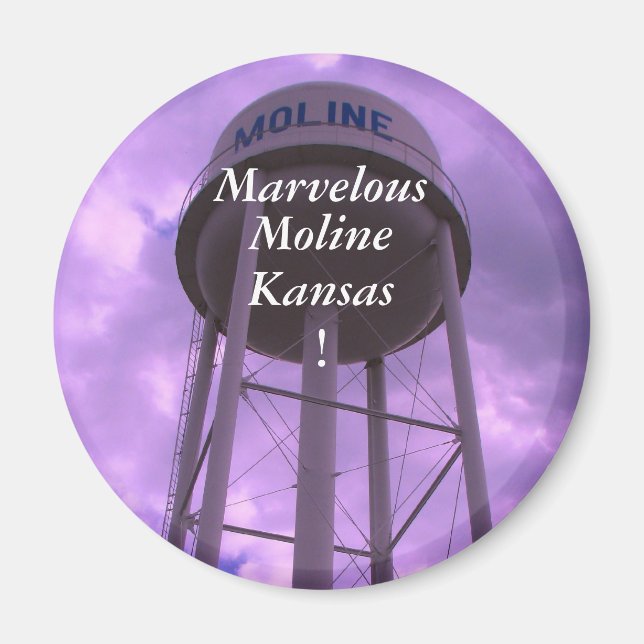 Imán Magnet: ¡Maravilloso, Moline, Kansas! (Frente)