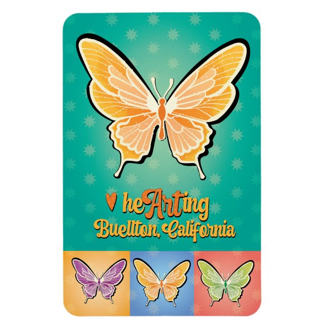 Imán Magnet - Mariposas pop - Buellton.Art (Vertical)