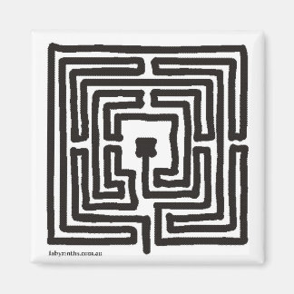 Imán Magnet medieval laberinto cuadrado pequeño