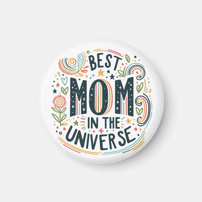 Imán Magnet mejor mamá en el universo (Frente)