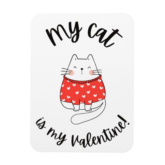 Imán Magnet - Mi gato es mi valentina (Vertical)