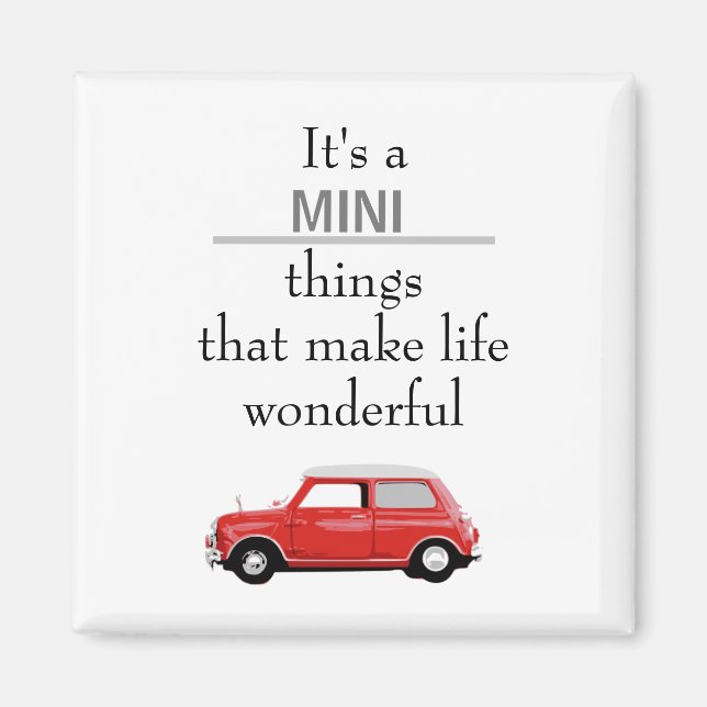 Imán Magnet Mini Cooper Rot Mini cosas (Frente)