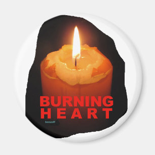 Imán Magnet mit BURNING HEART