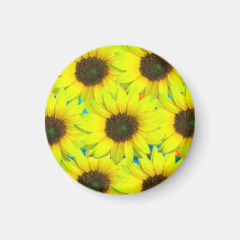 Imán Magnet mit gelben kleinen Sonnenblumenblüten
