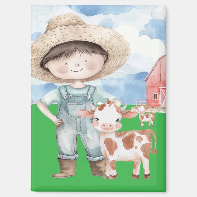 Imán Magnet mit Junge und Kalb (Anverso)